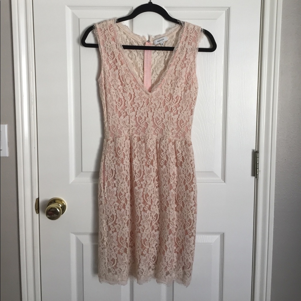 Pink ARITZIA lace dress
